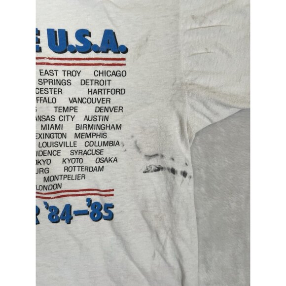 Original Vintage 1984 Bruce Springsteen Born In The USA Tour '84-'85 T-Shirt XS - Picture 15 of 16